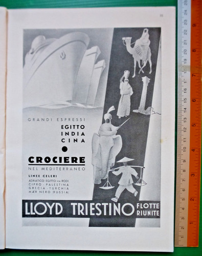 Pubblicità 1935 crocere lloyd - pubblicità,